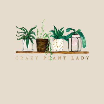 Crazy Plant Lady - Womens Maple Organic Tee Design