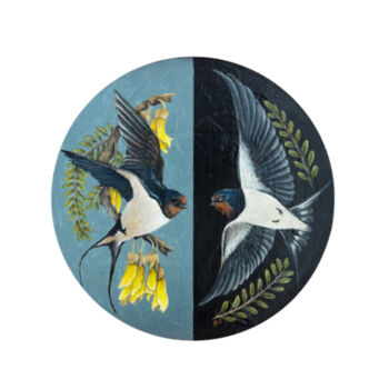 Swallows in the Kōwhai - Mug Design