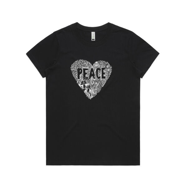 PEACE - Womens Maple Organic Tee Thumbnail