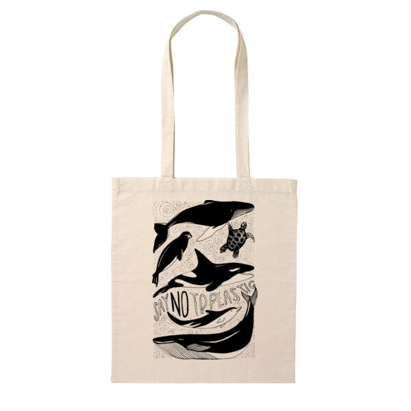 Make our sea plastic free - Tote Bag Thumbnail