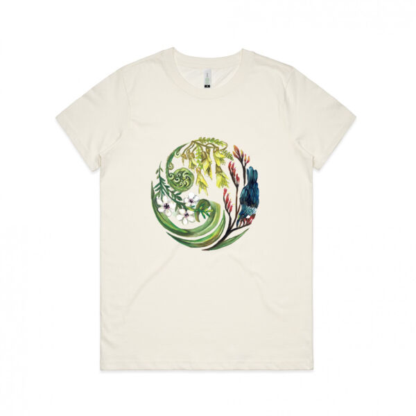 Kiwiana Wreath - Womens Maple Organic Tee Thumbnail