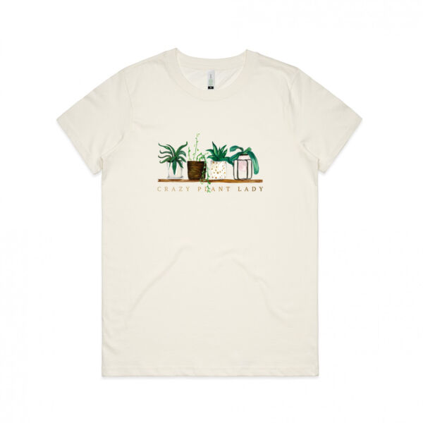 Crazy Plant Lady - Womens Maple Organic Tee Thumbnail