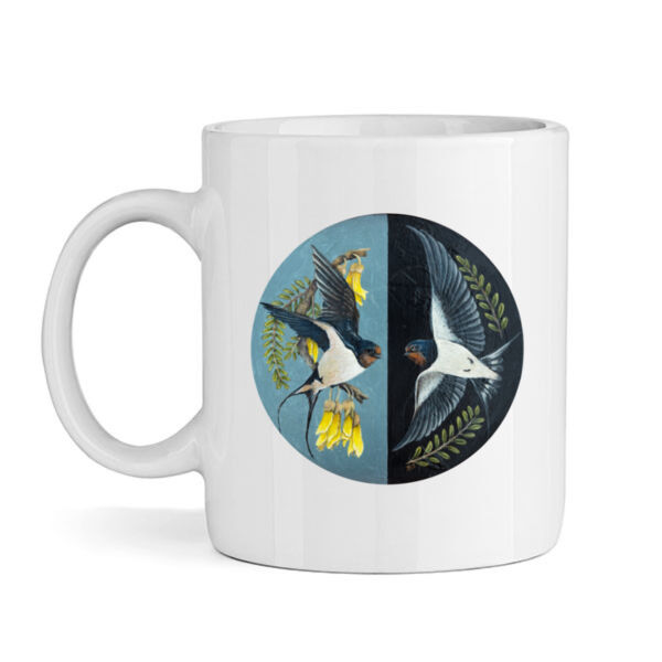 Swallows in the Kōwhai - Mug Thumbnail