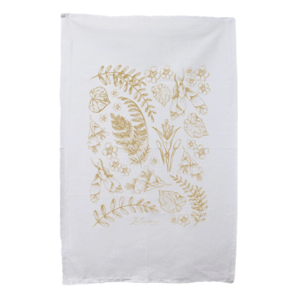 New Zealand Native Leaves and Flowers - Tea Towel Thumbnail
