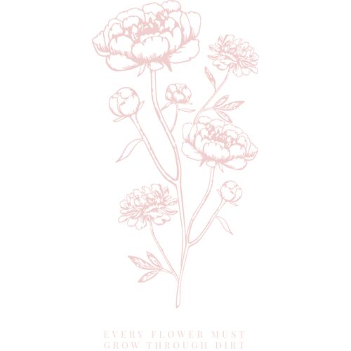 Dusty Pink Flowers Print Thumbnail