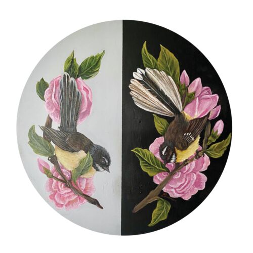 Fantails on roses Thumbnail